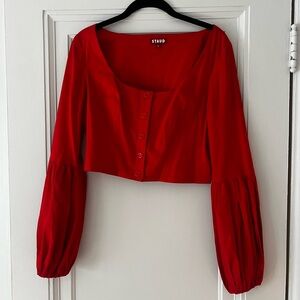 STAUD cropped blouse